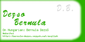 dezso bernula business card